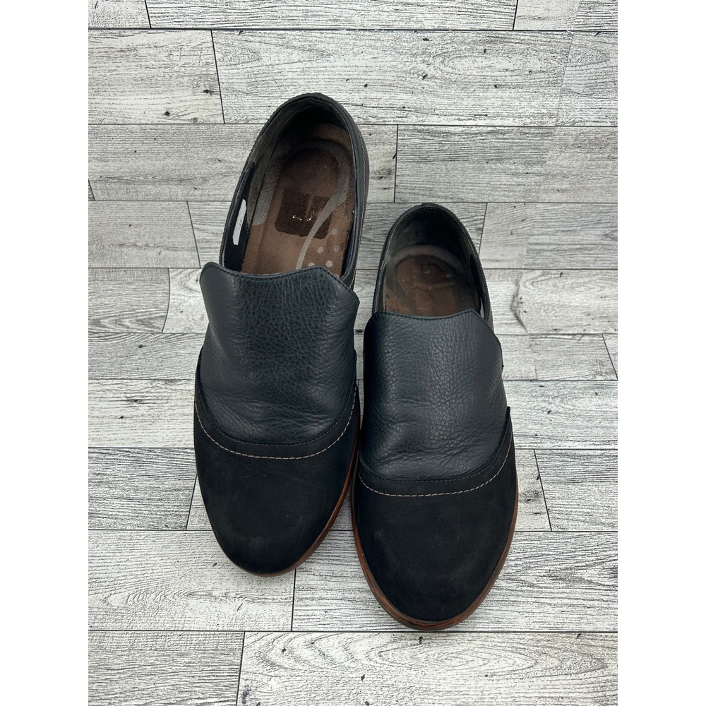 Naot Black Leather Nubuck Slip On Loafers Shoes Womens Size 38 270509